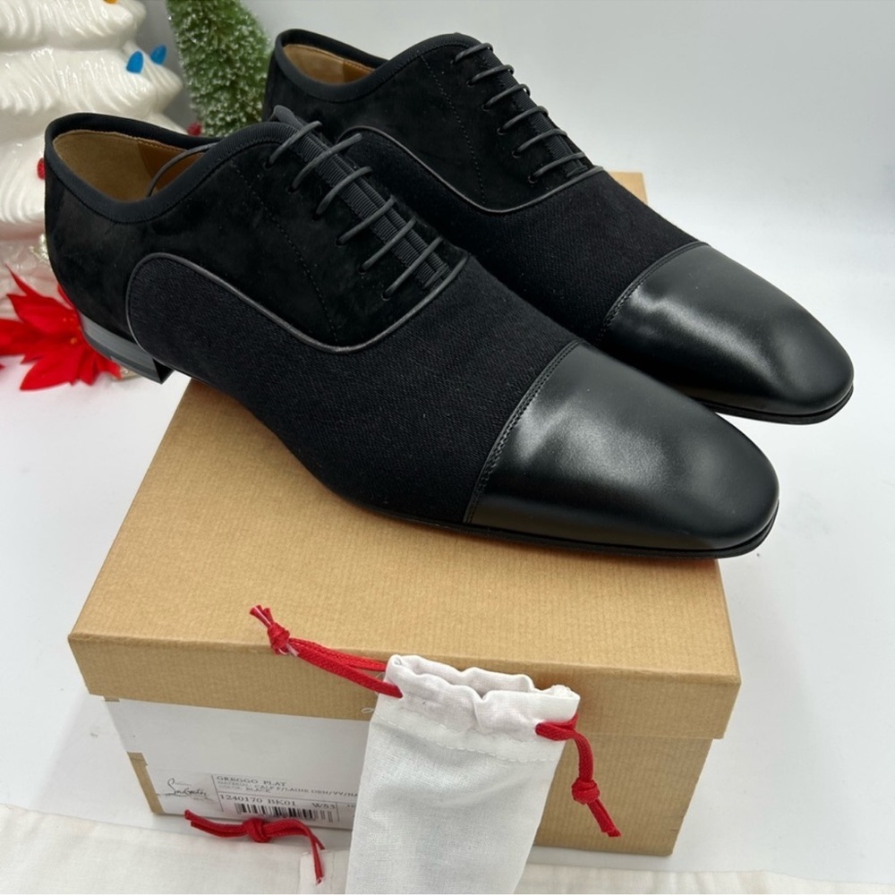 Christian Louboutin men’s greggo flat calf leather Oxford size 46 made in Italy